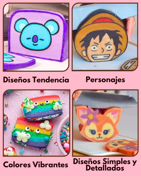 Diseños de Galletas en Bloque - Tendencia, Personajes, Colores y Figuras