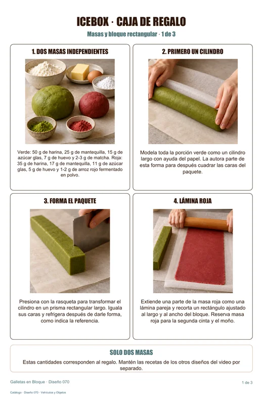 Ficha 070 Caja de Regalo: masas y piezas
